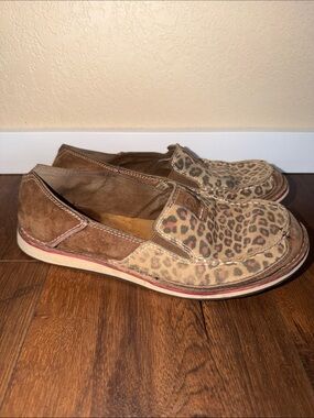 Ariat Cruiser Leopard Suede Shoe, 10B
